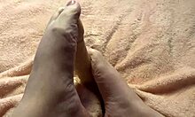 Fat and Cute Foot Job in Homemade Video
