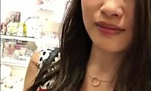 Asiatisches Mädchen bekommt eine Creampie in einem selbstgemachten Video